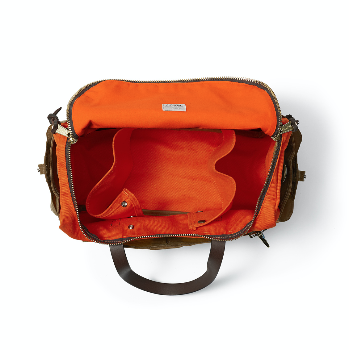 Filson Sportsman Orange & Dark Tan Bag — Portland outdoor store